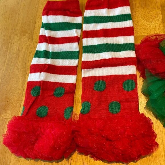 Baby’s Christmas Tutu Onesie 4 Piece Set - Picture 3 of 7